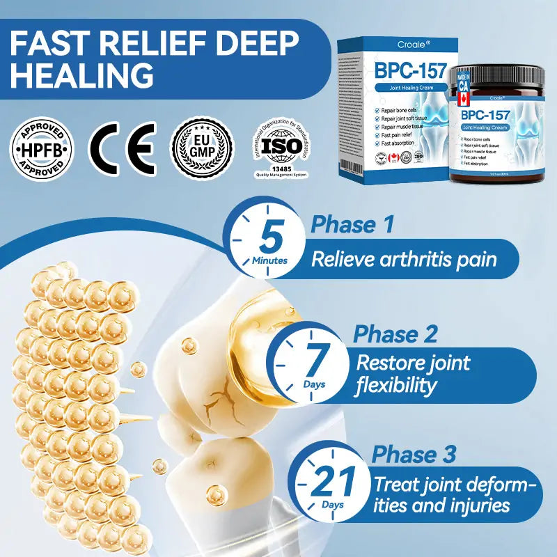 CleraNaure® BPC-157 関節治療クリーム🦴 関節炎、神経障害、リウマチ、スポーツ障害などの治療に🏆