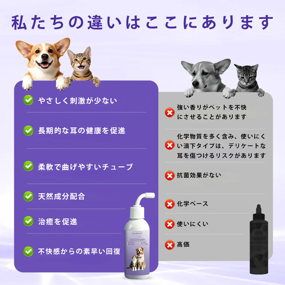 CleraNaure® WaxLift ペットイヤーリンス🫧