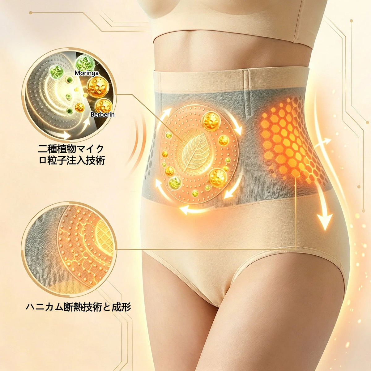 公式ブランドストア｜CleraNaure® 2026 モリンガ＆ベルベリン配合 4-in-1 マイクロ粒子シェイプアップ・脂肪燃焼ショーツ🛡️